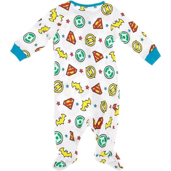 Komar Kids Justice League Infant Boys Cotton Sleep Play Infant Blanket Sleeper - Picture 2 of 3